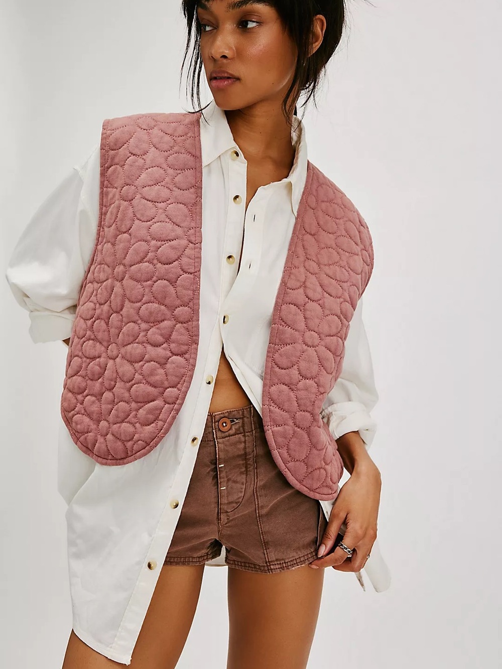 Free People Bali Folk Daisy Vest